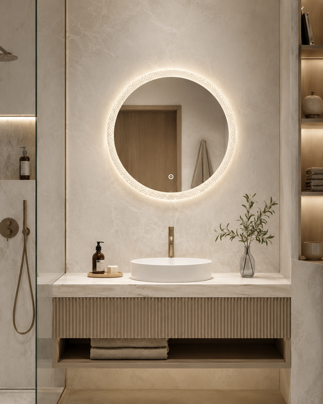 Apvalus LED veidrodis Celeste 60 cm