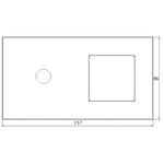 Dvipolė panelė su vienviečiu marmuro rėmeliu (Aurora Bianco)