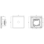 Tripolis sensorinis jungiklis su marmuro ( Aurora Grey ) panele