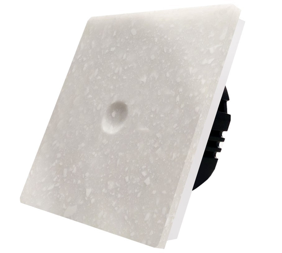 Vienpolis sensorinis jungiklis su marmuro (Arctic Granite) panele