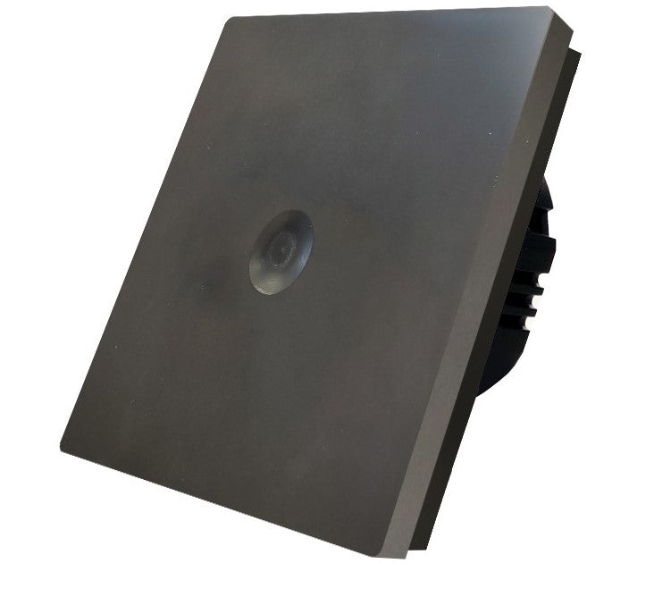 Vienpolis sensorinis jungiklis su marmuro (Intense Ultra Grey Dark) panele