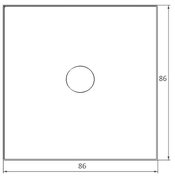 Vienvietis juodo aliuminio rėmelis su vienpole moduline panele (juoda)