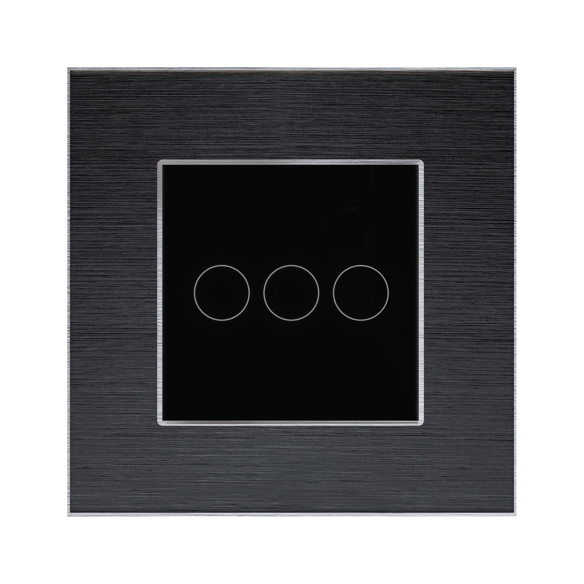 Vienvietis juodo aliuminio rėmelis su tripole moduline panele (juoda)