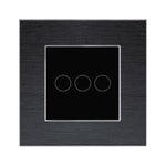 Vienvietis juodo aliuminio rėmelis su tripole moduline panele (juoda)