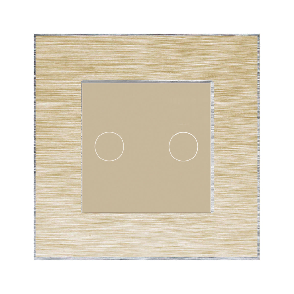 Vienvietis auksinis aliuminio rėmelis su dvipole moduline panele (auksinė)