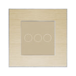 Vienvietis auksinis aliuminio rėmelis su tripole moduline panele (auksinė)