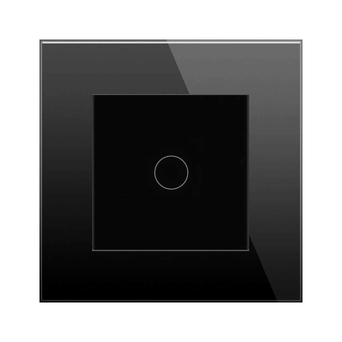 Vienvietis rėmelis su vienpole moduline stiklo panelė (juoda)