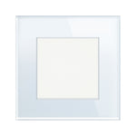 Vienpolis mechaninis jungiklis su stikliniu rėmeliu (baltas)