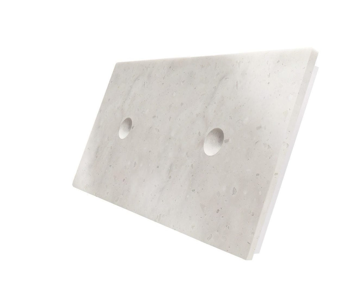 Dvivietė, vienpolė , sensorinė marmuro ( Aurora Bianco ) panelė