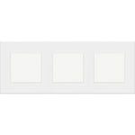 Trivietis vienpolis mechaninis jungiklis su plastikiniu rėmeliu (baltas)