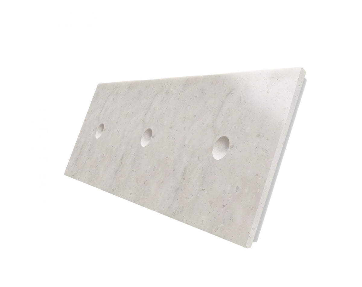 Trivietė, vienpolė , sensorinė marmuro (Aurora Bianco) panelė