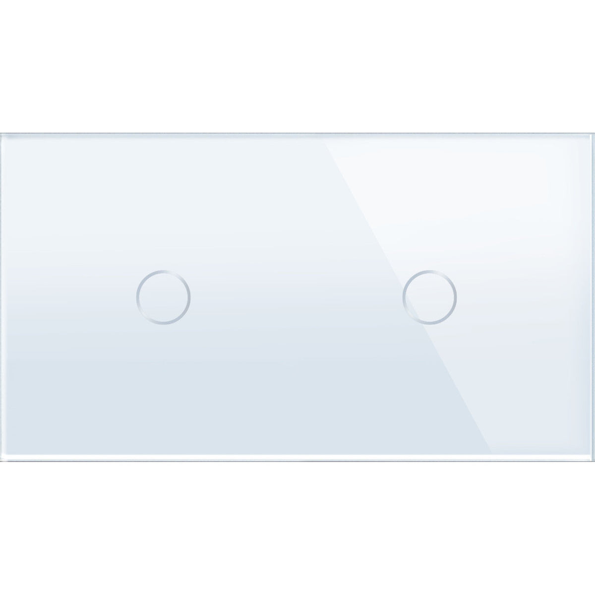 Dvivietė, vienpolė, sensorinė stiklo panelė (balta)