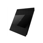 Vienvietė, vienpolė, sensorinė aliuminio ir stiklo panelė (juoda)