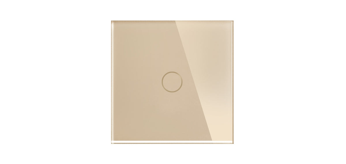 Vienvietė, vienpolė, sensorinė stiklo panelė (auksinė)