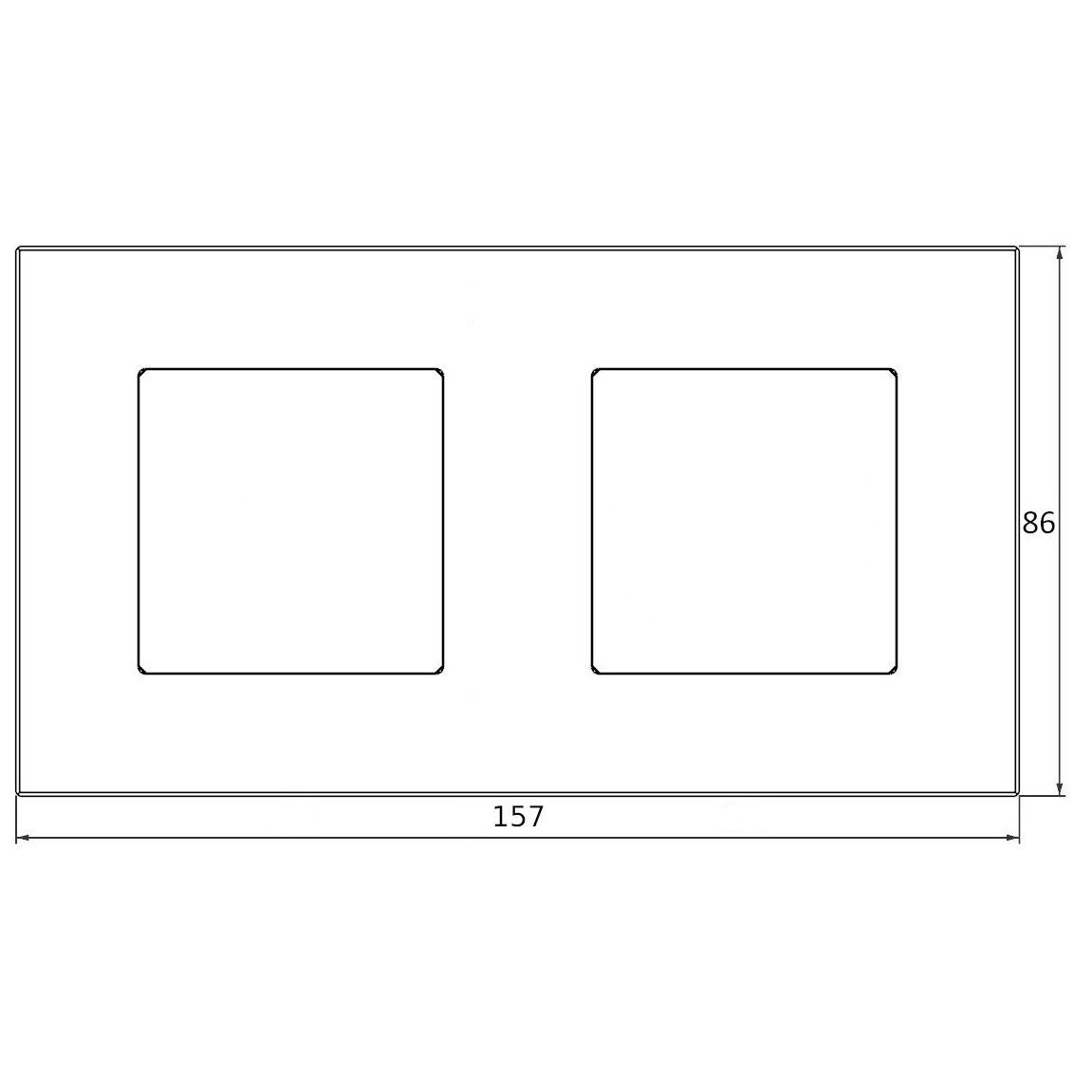 Dvivietis aliuminio rėmelis (juodas)