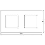 Dvivietis marmuro serijos rėmelis ( Aurora Bianco)