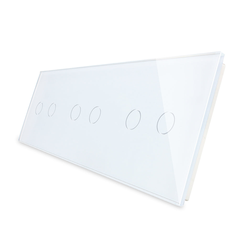 Trivietė, dvipolė, sensorinė stiklo panelė (balta)