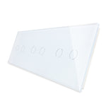 Trivietė, dvipolė, sensorinė stiklo panelė (balta)