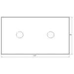 Dvivietė, dvipolė, sensorinė stiklo panelė (balta)