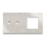 Dvipolė panelė su vienviečiu marmuro rėmeliu (Aurora Bianco)