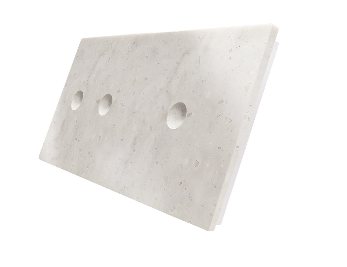 Dvivietė, dvipolė/vienpolė , sensorinė marmuro ( Aurora Bianco ) panelė