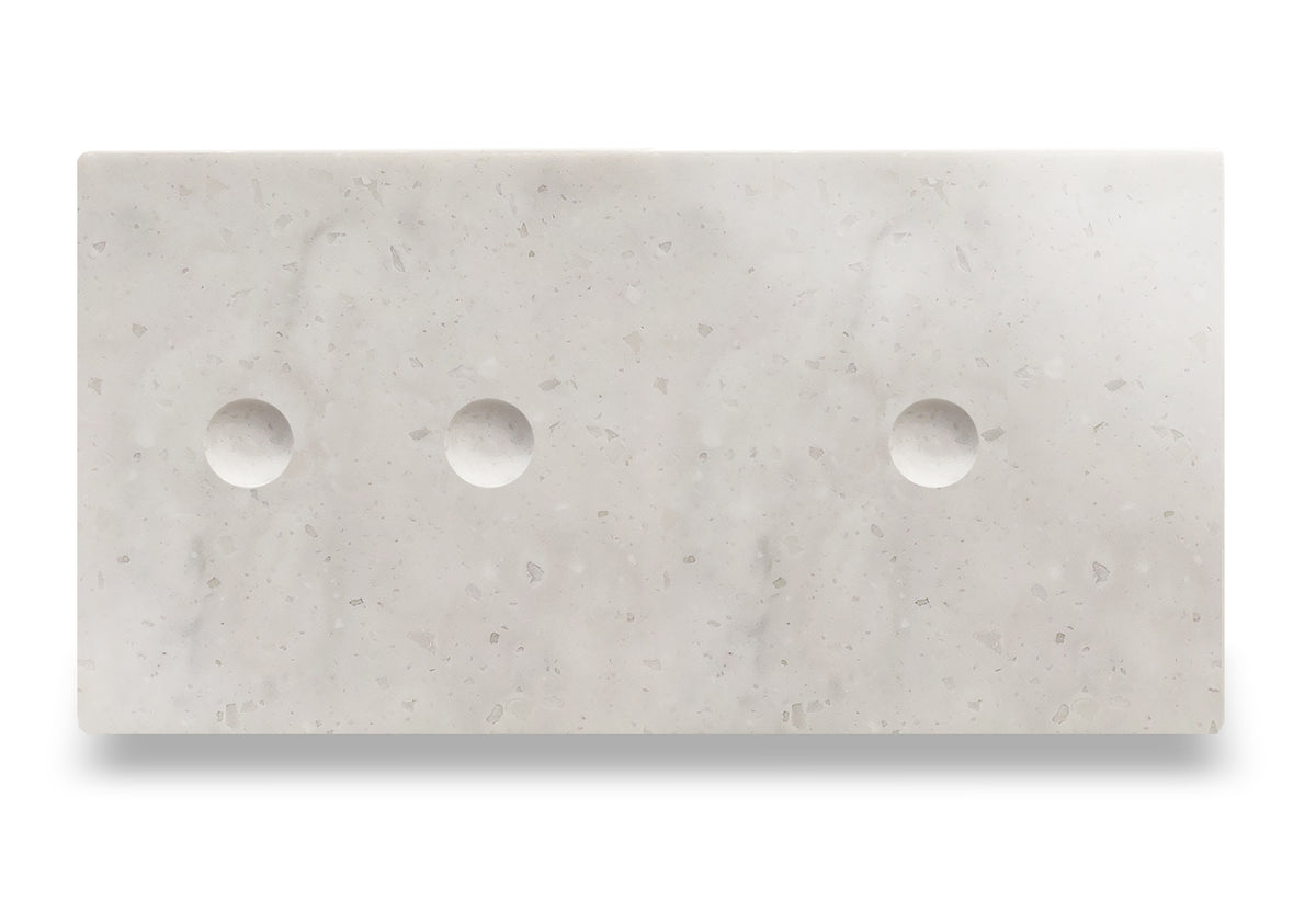 Dvivietė, dvipolė/vienpolė , sensorinė marmuro ( Aurora Bianco ) panelė