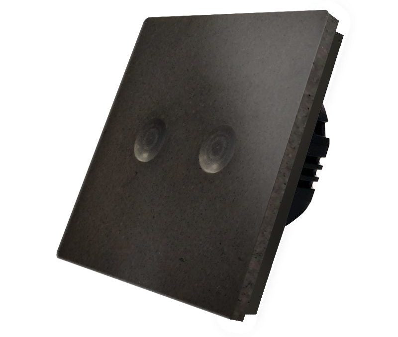 Dvipolis sensorinis jungiklis su marmuro ( Ebony Concrete ) panele