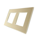 Dvivietis aliuminio rėmelis (auksinis)