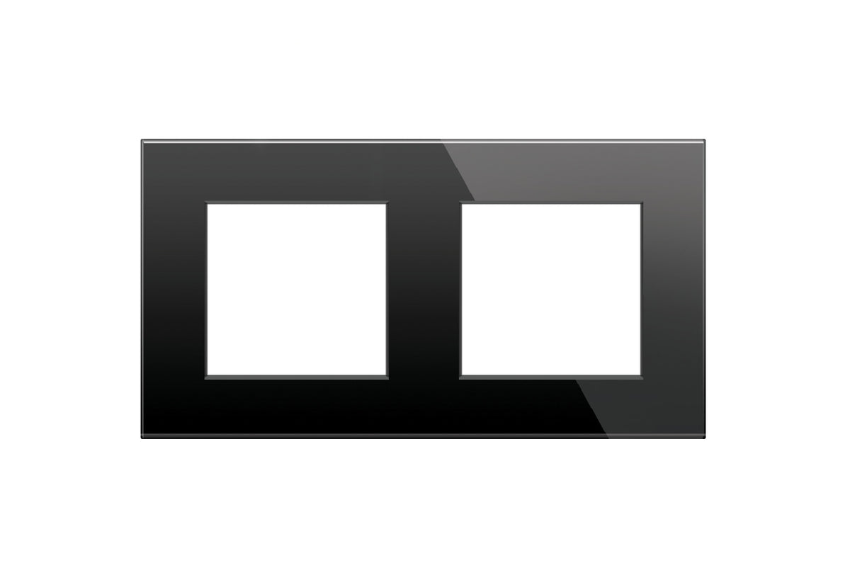 Dvivietis stiklo rėmelis (juodas)