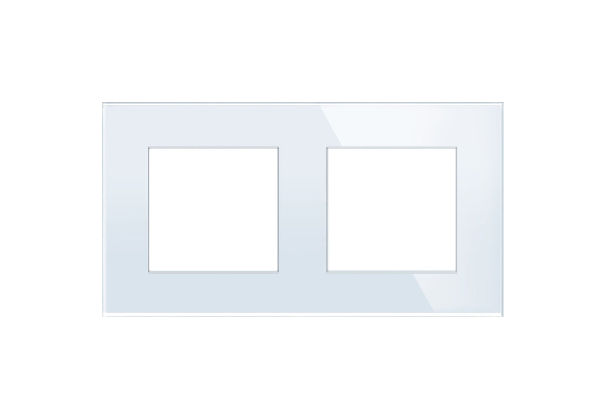 Dvivietis stiklo rėmelis (baltas)