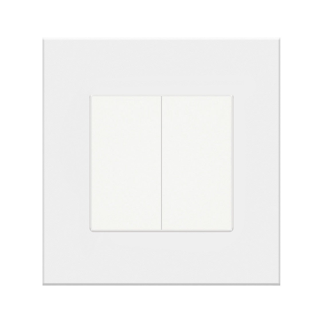 Dvipolis mechaninis jungiklis su plastikiniu rėmeliu (baltas)