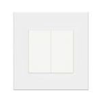 Dvipolis mechaninis jungiklis su plastikiniu rėmeliu (baltas)