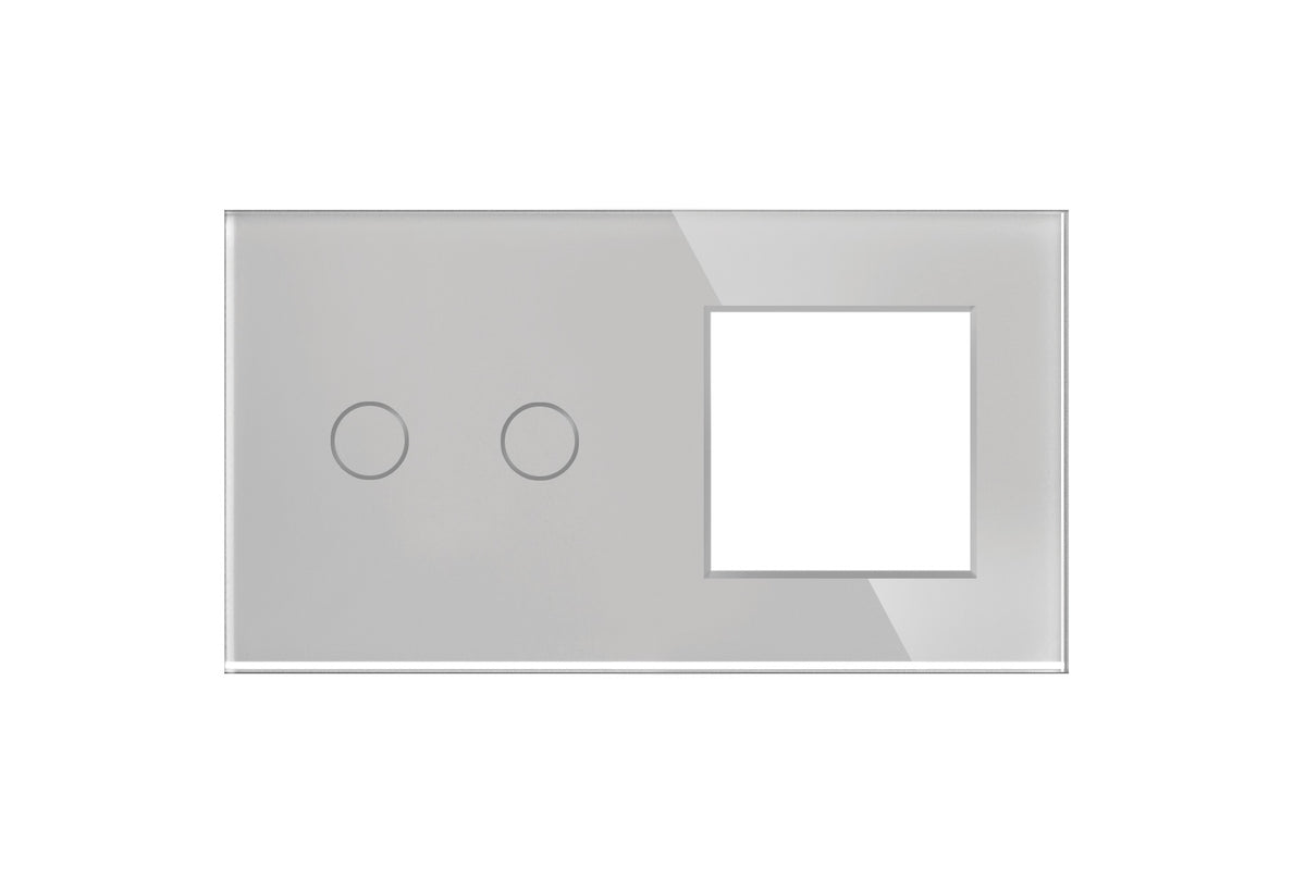 Dvipolė panelė su vienviečiu rėmeliu (pilka)