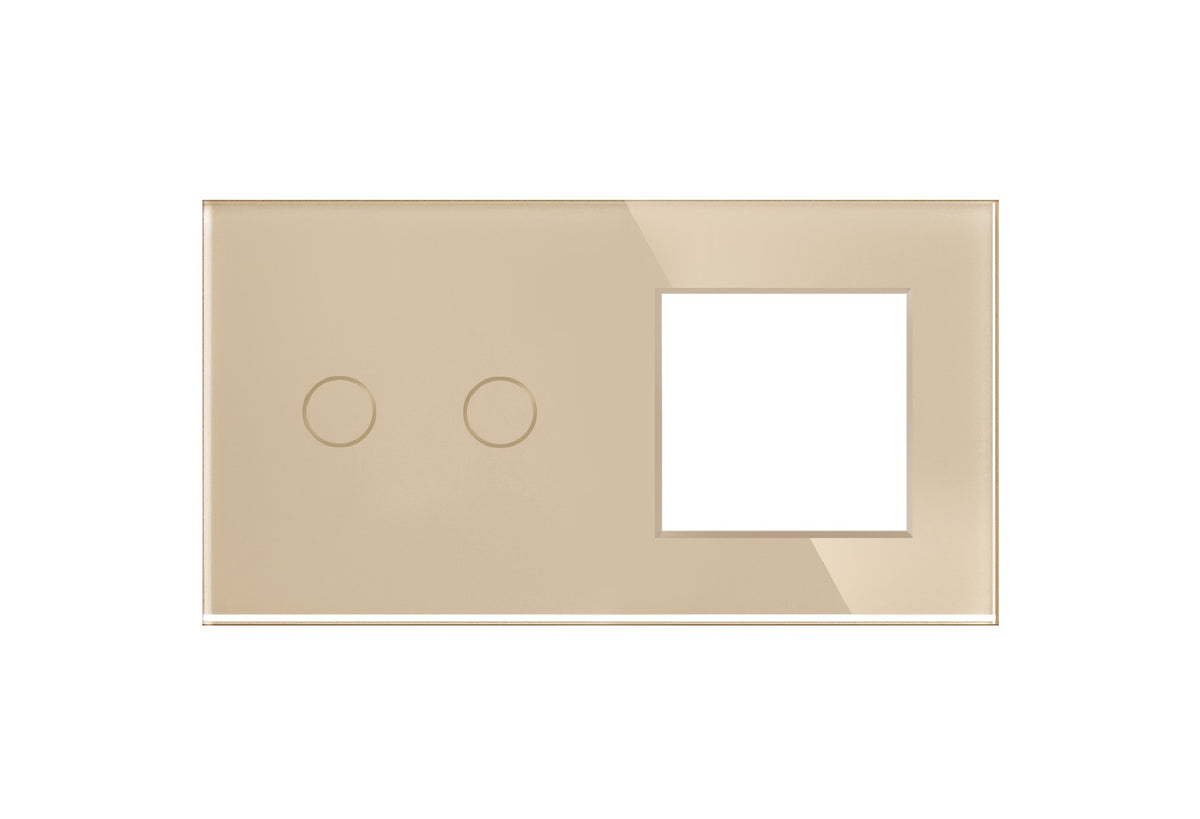 Dvipolė panelė su vienviečiu rėmeliu (auksinė)