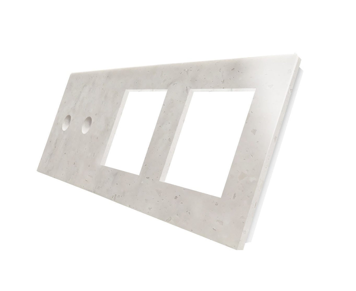 Dvipolė panelė su dviviečiu marmuro rėmeliu (Aurora Bianco)