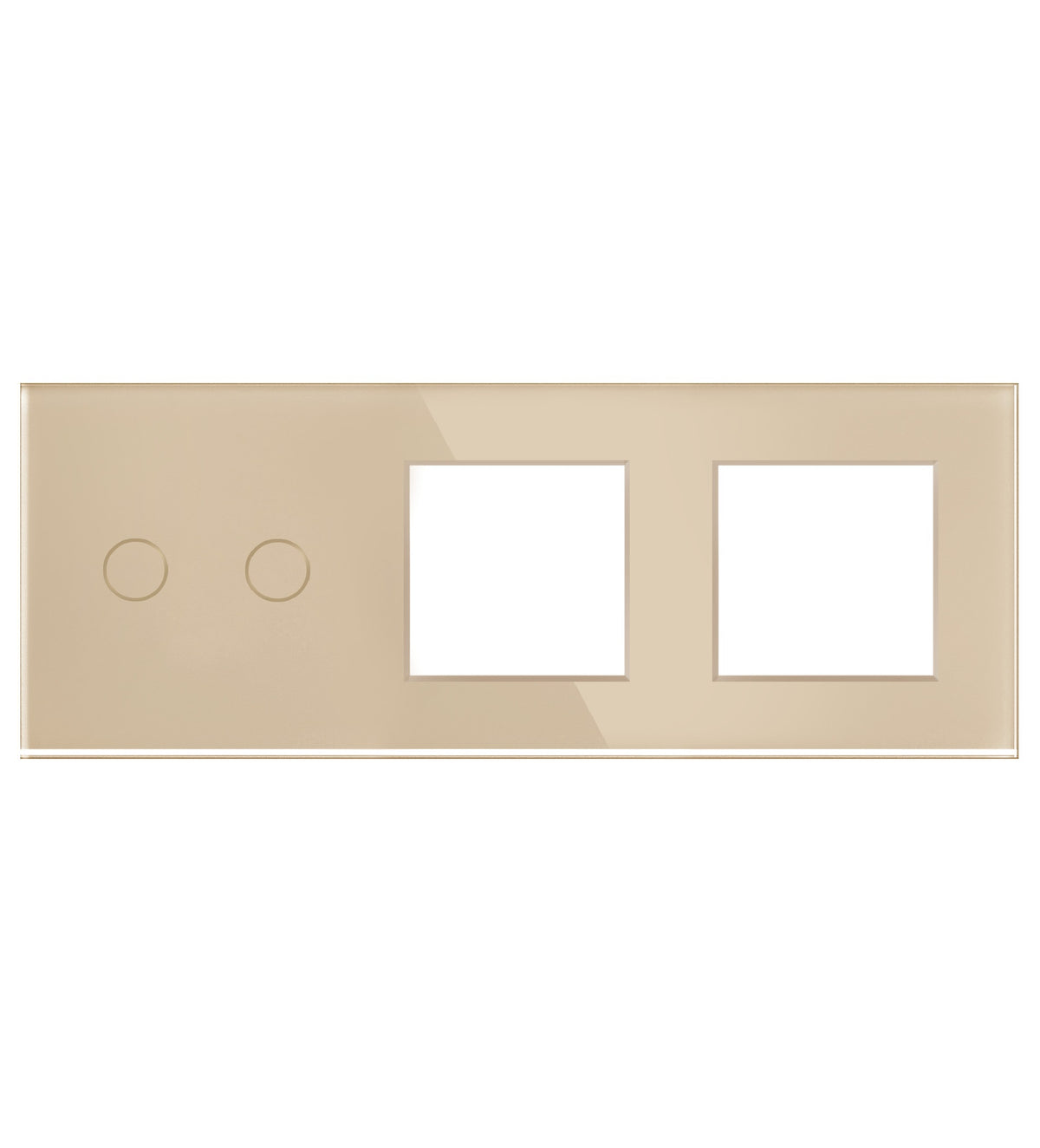 Dvipolė panelė su dviviečiu rėmeliu (auksinė)