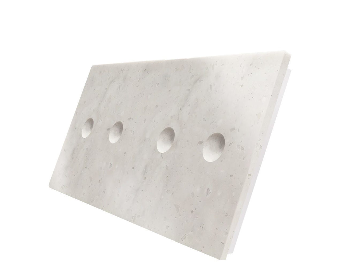 Dvivietė, dvipolė , sensorinė marmuro ( Aurora Bianco ) panelė