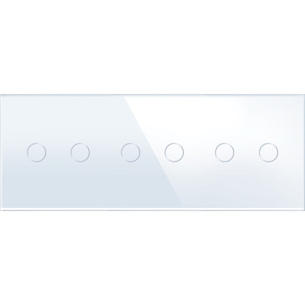 Trivietė, dvipolė, sensorinė stiklo panelė (balta)