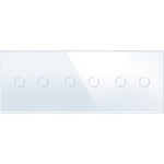 Trivietė, dvipolė, sensorinė stiklo panelė (balta)