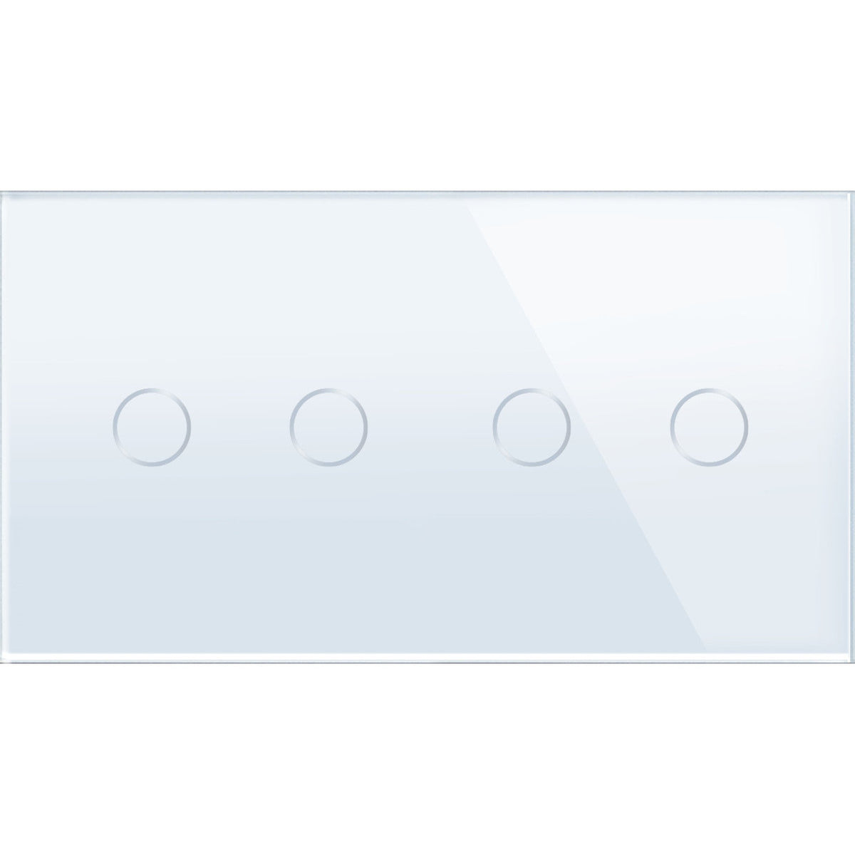 Dvivietė, dvipolė, sensorinė stiklo panelė (balta)