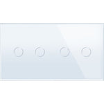 Dvivietė, dvipolė, sensorinė stiklo panelė (balta)