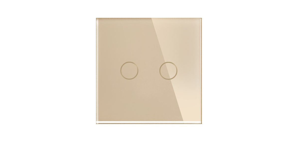 Vienvietė, dvipolė, sensorinė stiklo panelė (auksinė)