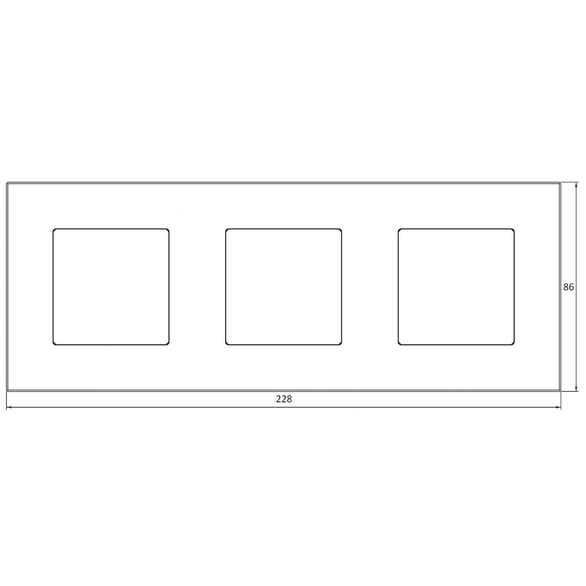 Trivietis stiklo rėmelis (pilkas)