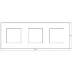 Trivietis stiklo rėmelis (pilkas)