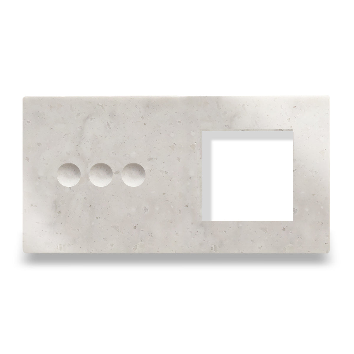 Tripolė panelė su vienviečiu marmuro rėmeliu (Aurora Bianco)