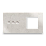 Tripolė panelė su vienviečiu marmuro rėmeliu (Aurora Bianco)