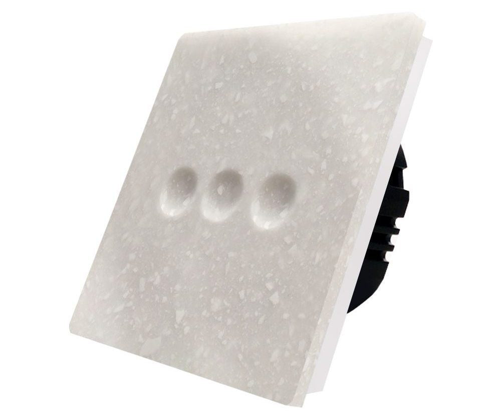 Tripolis sensorinis jungiklis su marmuro ( Arctic Granite ) panele