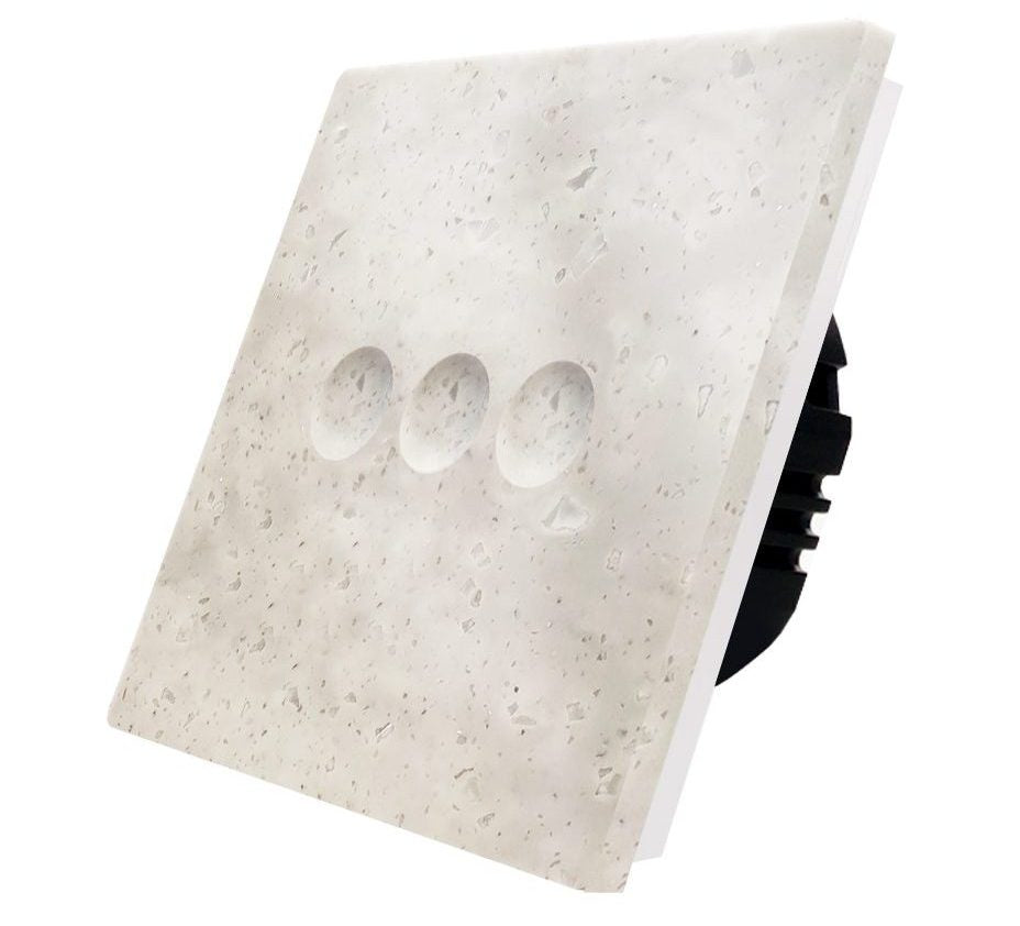 Tripolis sensorinis jungiklis su marmuro ( Aurora Grey ) panele