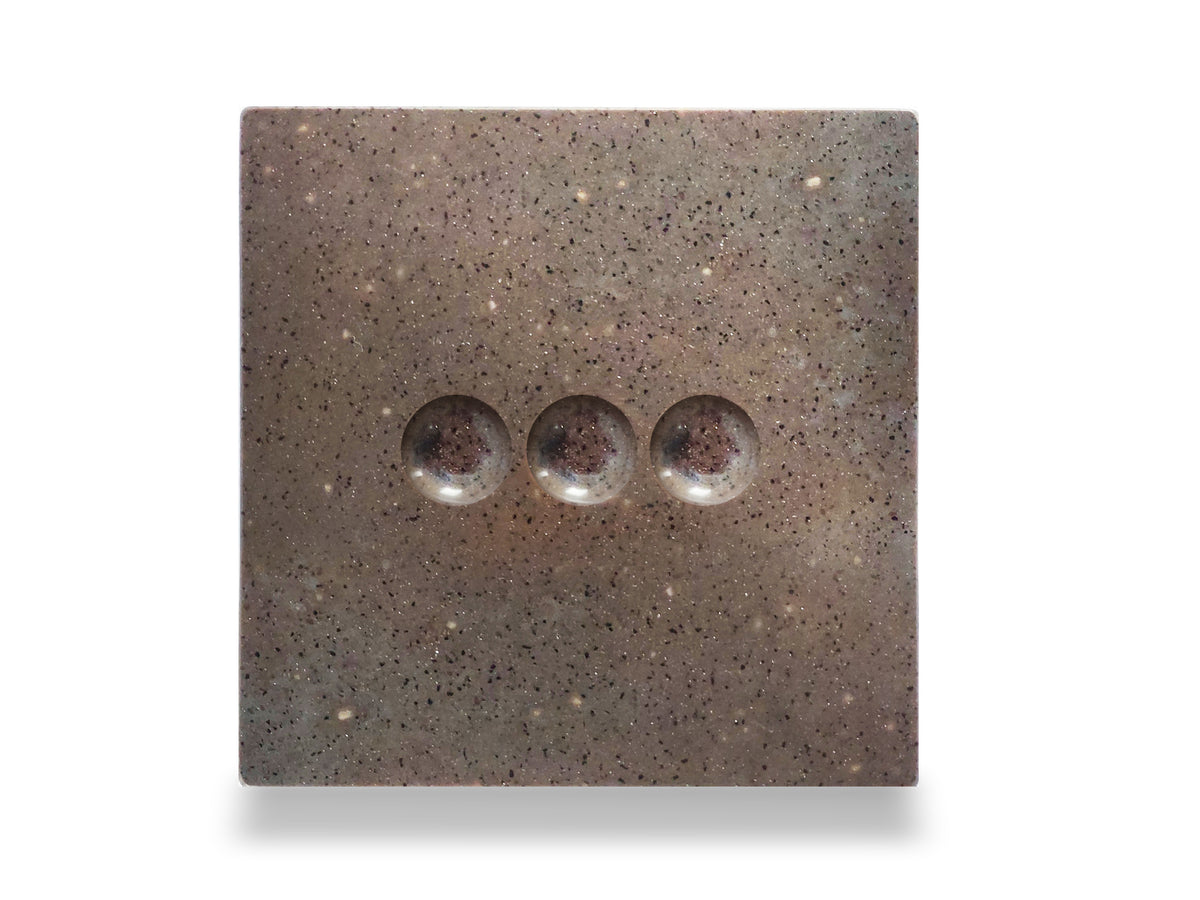 Tripolis sensorinis jungiklis su marmuro ( Aurora Terra ) panele