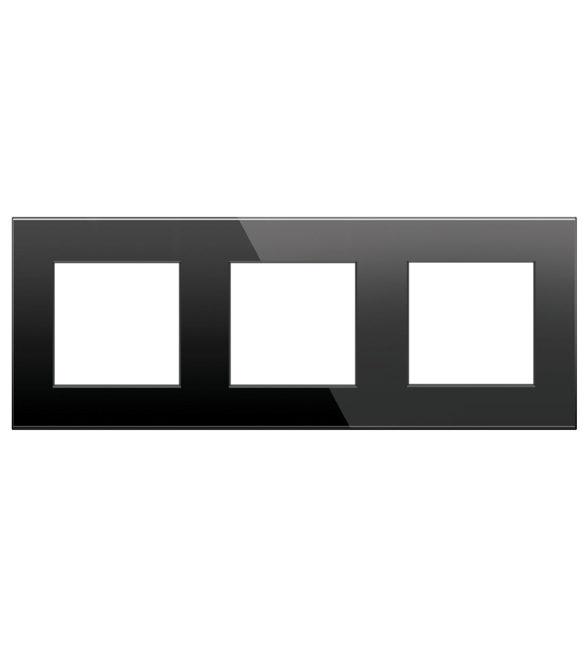 Trivietis stiklo rėmelis (juodas)